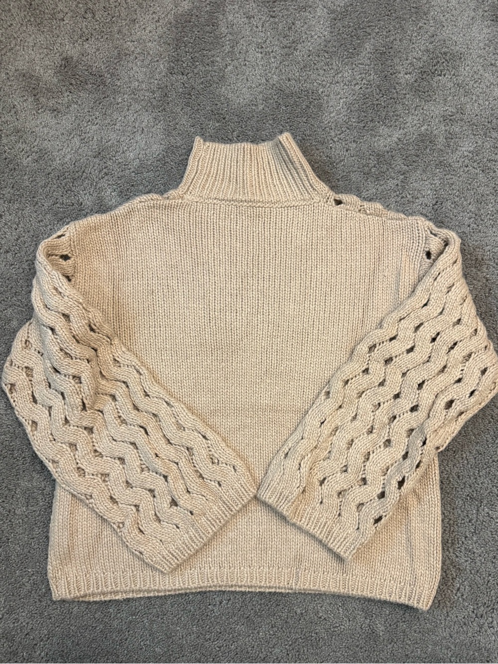Attic and Barn Open-Knit Turtleneck Sweater Size L - Picture 8 of 8